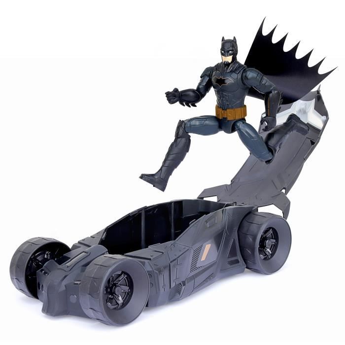 Figurine Batman 30cm Avec Sa Batmobile - BATMAN - Pack Batman + Batmobile - Mixte - Noir