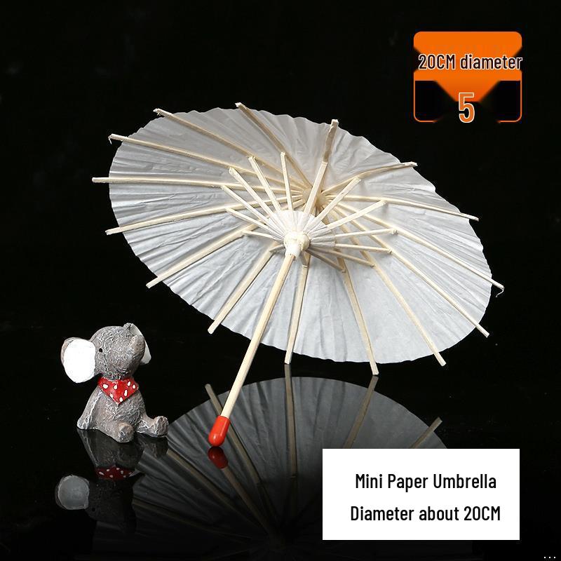 Handmade Children's Oil Paper Umbrella - Chinese Intangible Cultural Heritage, Small Flower Pattern, Ancient Style, Graffiti Material