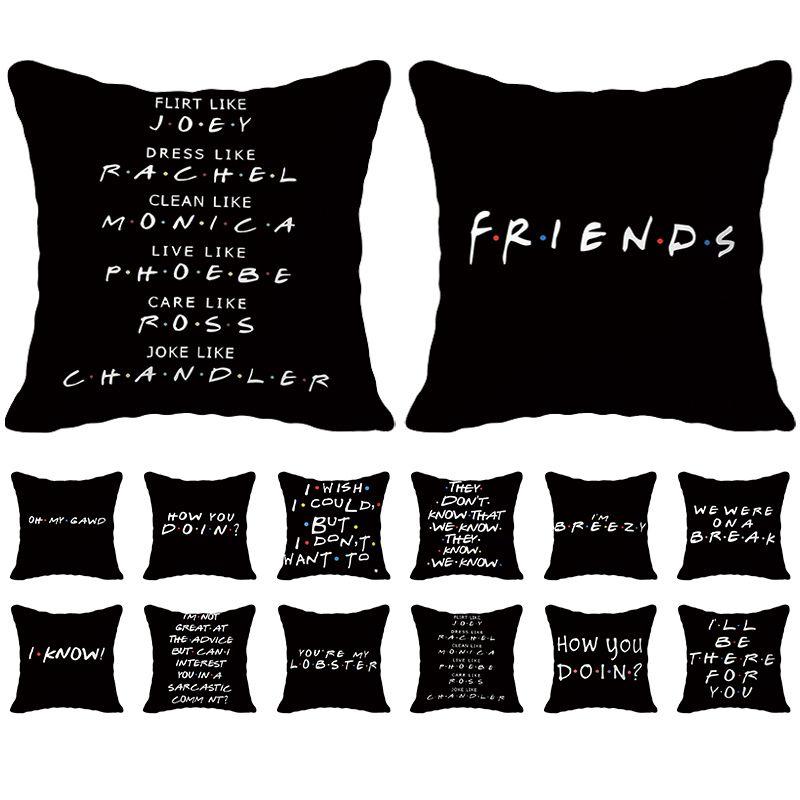 Elegant Friends Tv Show Cushion Cover With Premium Hidden Zipper And Vivid Colors