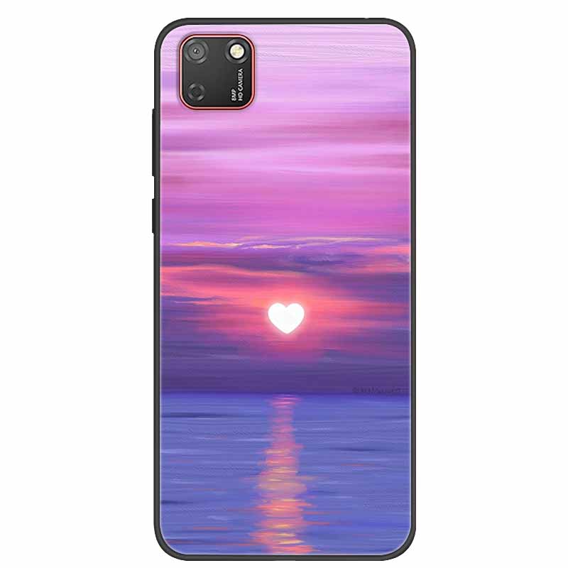 For Huawei Y5P Case Black Bumper Silicone TPU Soft Phone Cover For Huawei Y5P 2020 DRA-LX9 Y5 P Case Cartoon Fundas Y 5P