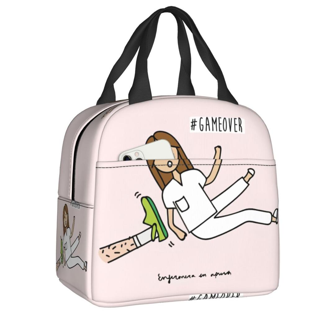 Bolsa de Almuerzo Térmica Aislada Personalizada Enfermera En Apuros Doctor Enfermera Salud Médica para Mujeres Refrigerador Portátil Fiambrera Térmica Escuela