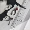 Серебряные серьги с искусственным гранатом nano 1.61ct (60002404)
