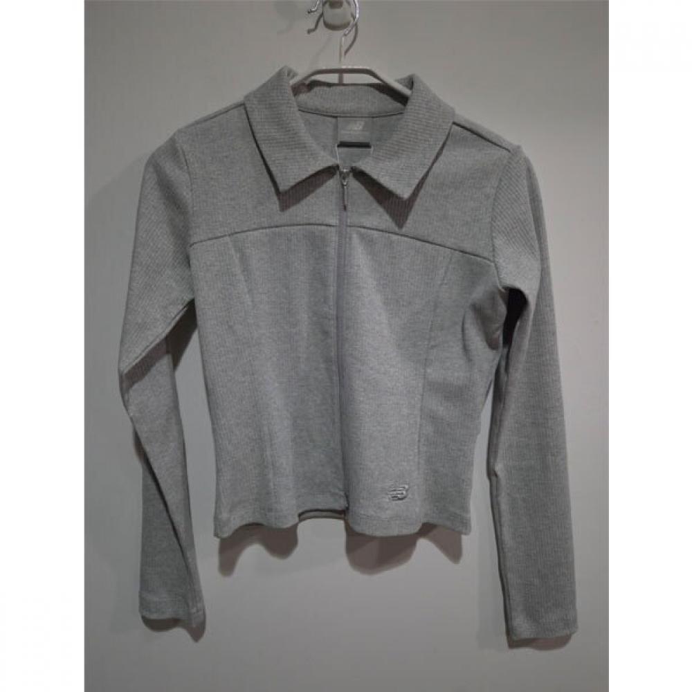 

NeW Balance W tWo Way Zip Up Ribbed Collar Melange Gray (AC)Melange Gray/90(M)