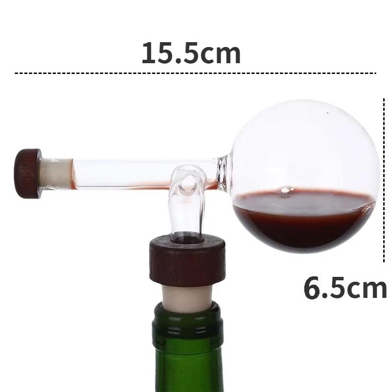 

UNTIOR Red Wine Aerator Portable Round/Peach shaped Transparent Quick Decanter Spout Glass Bar Sobering Device for Beach Table