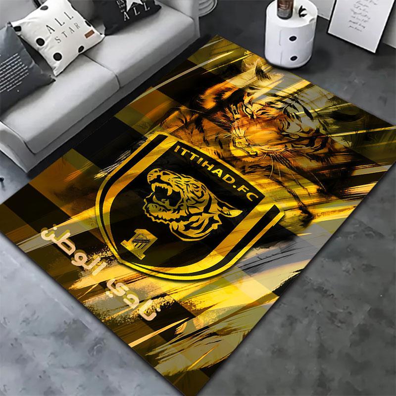 Al-Ittihad FC Carpet Rug for Living Room Bedroom Home Sofa Decoration,Kids play Non-slip Floor Mat