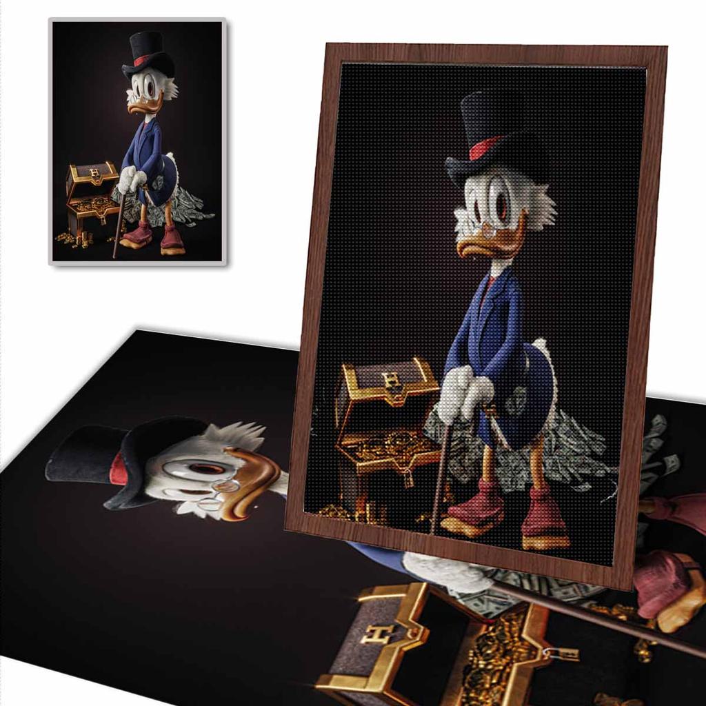 5D DIY Diamond Art Painting Kits for Adults, Grandpa Donald Duck Full Round Crystal Diamond Kits for Beginner for Home Wall Decorate
