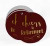 Inkdotpot Pack Of 100 Real Gold Foil Paper Tags Cheers To Retirement Favor Hang