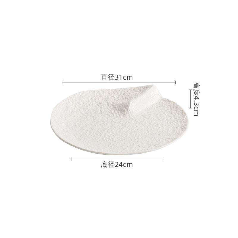 

Керамическая тарелка с неровным узором из камня, десертная тарелка, суши-тарелка, говяжьи тарелки, творческая посуда для молекулярной кухни в отеле