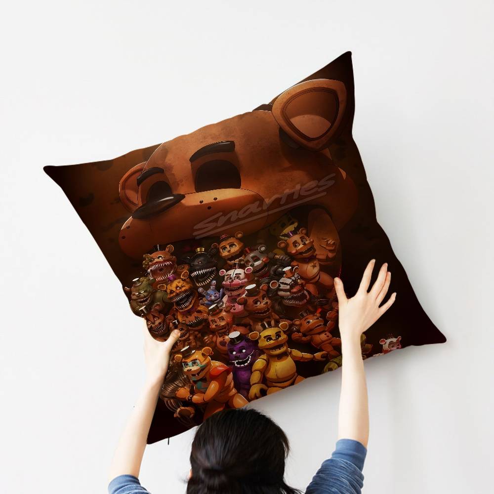 Five NNights Anime FFreddys Maple Design Cushion Cover Happy Autumn Harvest Decor Holiday Decorati Pillow Cover