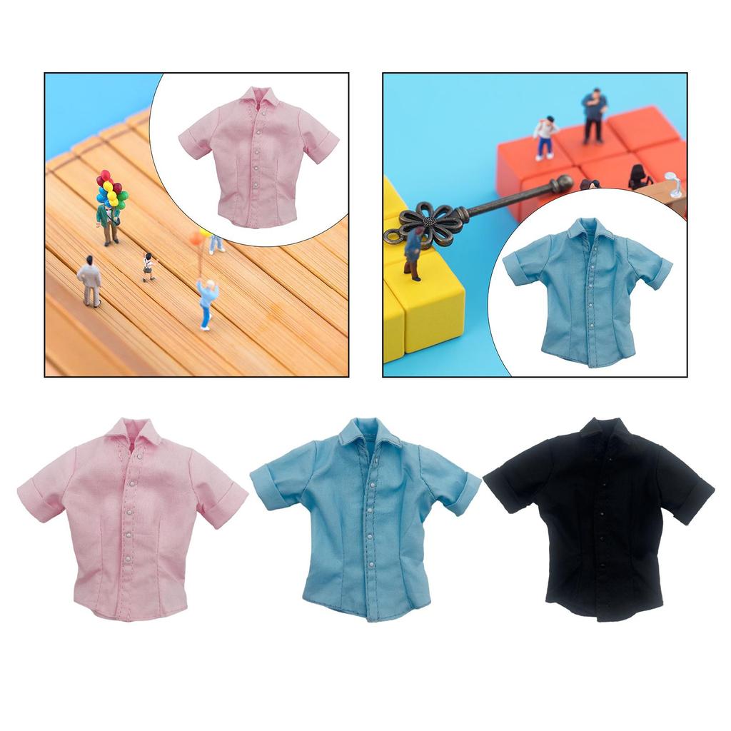 1:6er-Maßstab Damen Kurzarmhemden Puppen Sommerhemden Actionfigur Kleidung für 12-Zoll Actionfigur Zubehör