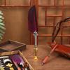 British Quill Set, Water-Dipped Seal, Feather Pen Gift Box, Gift Pen For Classmates On Children'S Day