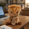 Soft Stuffed Scottish Highland Cow Plush Knitted Scarf Cow Stuffed Animal  Children Toys