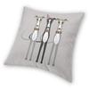 Three Fine Greyhound Pillowcase Polyester Linen Velvet Printed Zip Decor Sofa Seater Cushion Cover