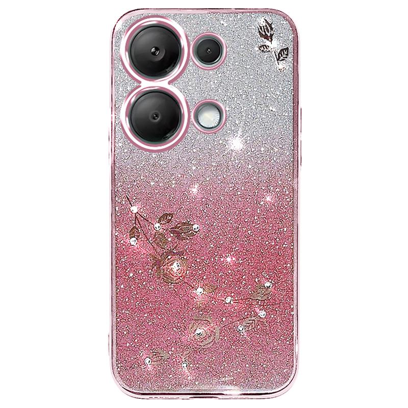 KADEM For Xiaomi Redmi Note 13 Pro 4G/Poco M6 Pro 4G Case Rhinestone Decor Mobile Phone TPU Cover