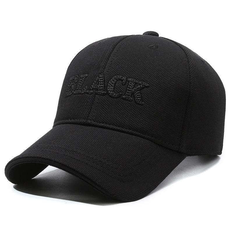 Men Embroidered Letter Baseball Cap Women Black Cap Spring Summer Ponytail Panama Cap Snapback Hat Sun Visor Hats Fishing Hat Peak Cap