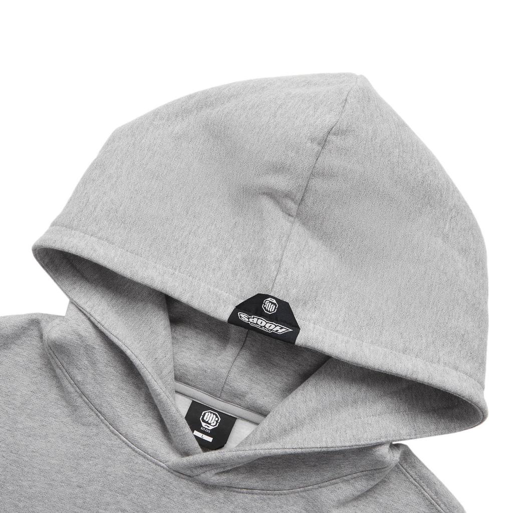 Li Ning Badfive Comfortable Casual Hooded Letter Print Loose Fleece Sweatshirt Men Sweatshirt Gray AWDU503-4