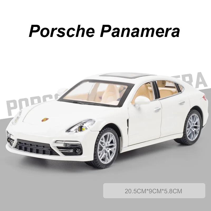 1:24 Porsche Panamera Alloy Model Car Simulation Sound And Light Pull Back Children's Diecast Toy Car With 6 Door Can Opend