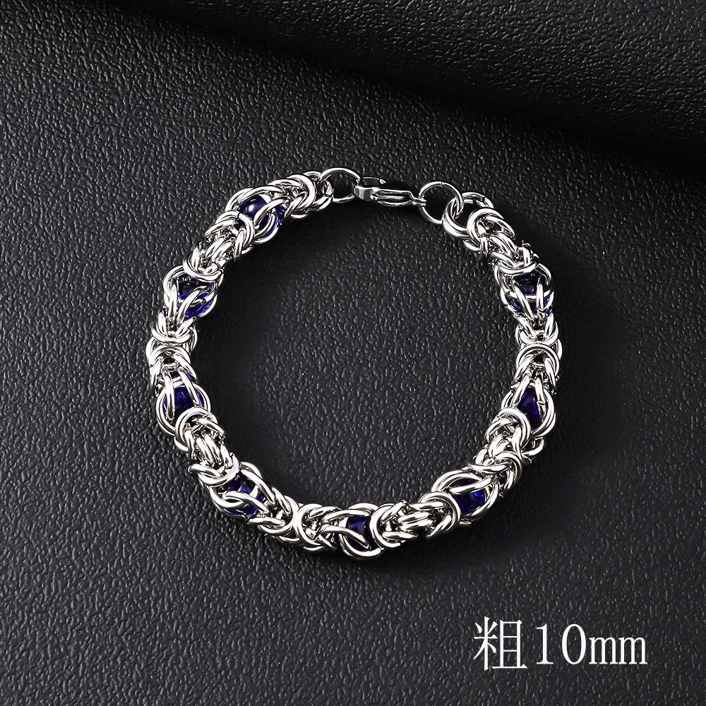 Bracciale da Uomo in Acciaio Inossidabile Semplice Prepotente Punk Alto Senso Cubano Acciaio al Titanio Bracciale Gioielli da Uomo