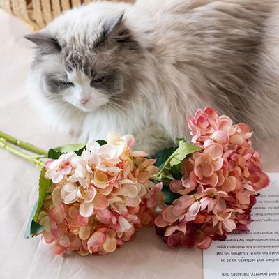 Künstliche Hortensienblüten Falsche Hortensienblüten mit Stiel UV-Beständige Künstliche Blumen für Draußen Vase Hochzeitssträuße Tafelaufsätze