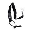 Kayak Paddle Leash Stretchable Shock Cord Fishing Pole Safety Tether with Ti Alloy Hook Black