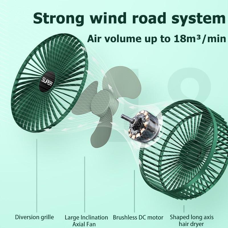 3-Speed Portable Mini Fan Desktop Retractable Electric Fan With USB Charging Small Folding Fan Camping Fan