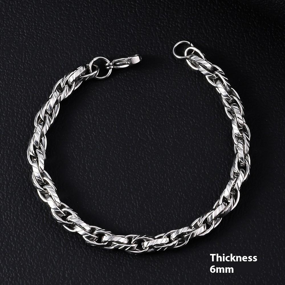Bracciale da Uomo in Acciaio Inossidabile Semplice Prepotente Punk Alto Senso Cubano Acciaio al Titanio Bracciale Gioielli da Uomo