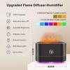 Flame Diffusers for Essential Oils Large Room-Upgraded 300ML Aroma Diffuser Humidifier with RGB Light-Remote Control for Home Office Shop Gym