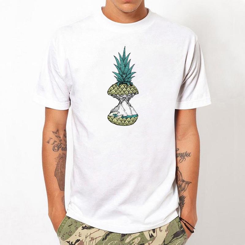 Buy Men White Top Pineapple Island T 