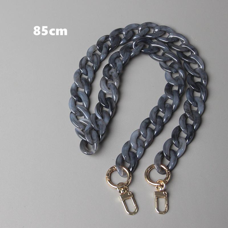 Acrylic Chunky Bag Chain 1Pc Gold Metal Clasp Lightweight Marbled Colors Strap for Tote Bag Purse DIY Craft