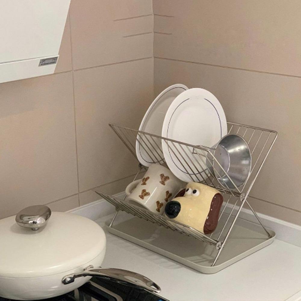 Thickened Drain Storage Holder Rustless Steel Tableware Organizer Kitchen Tool Cups Draining