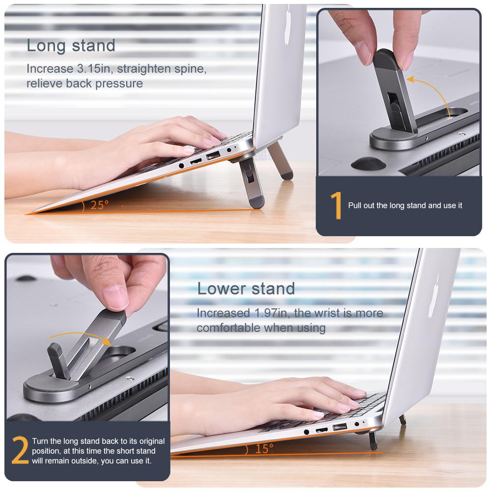 Oatsbasf Laptop Stand Support Laptop Notebook For Macbook Air Pro iPad HP Adjustable Notebook Stand Holder Computer Accessories