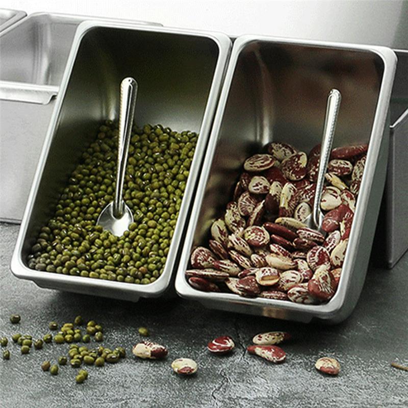 M-Modern-Section Seasoning Box Stainless Steel Ingredients Box Cheese Sauce Salt Sugar Box Spice Jar Baking Tool