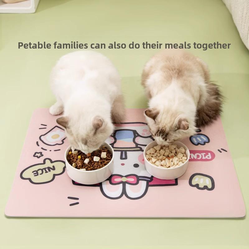 Pet Placemat Cat Dog Eating Cat Bowl Mat Waterproof, Non-slip, Anti-urine and Leak-proof Food Pvc Large Cushion Supplies