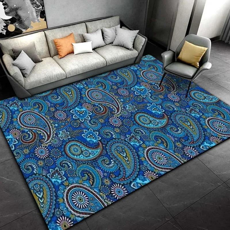 Paisley Carpet Geometric Vortex Rug Classic Floral Mat Modern Minimalist Living Room Mat Home Decoration Floor Rug Home Bedroom