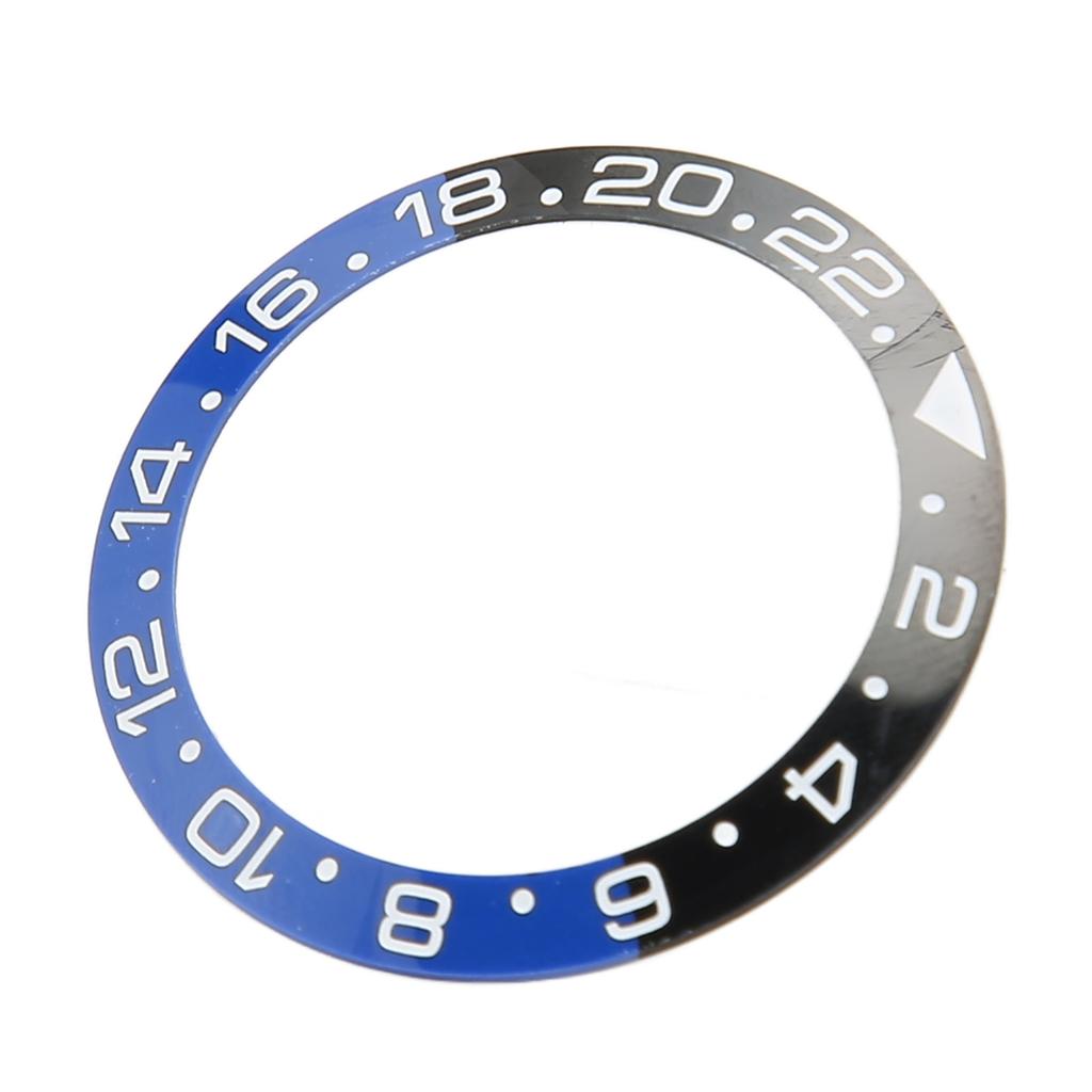 Ceramic Watch Bezel Insert 40mm Outer Diameter Wristwatch Loop Ring Replacement Parts Black Blue