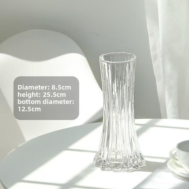 

Extra Large Modern Simplici Glass Flower Vase Waist Cinched Wealth Bamboo Water Cultivation Living Room Decorations Tableto...