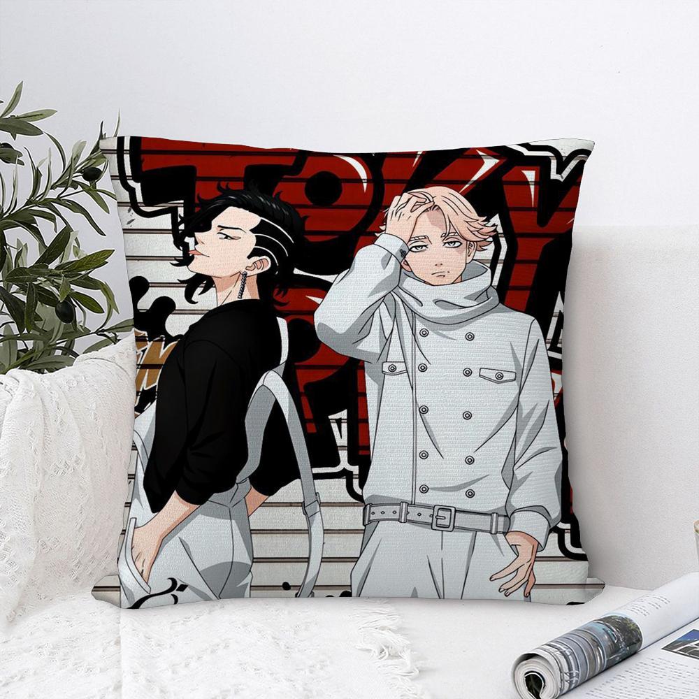 Anime T-Tokyo Revengers Pillow Case Plush Fabric Soft Pillowcase Double Sided Print Sofa Cushion Cover Throw Pillow Cover