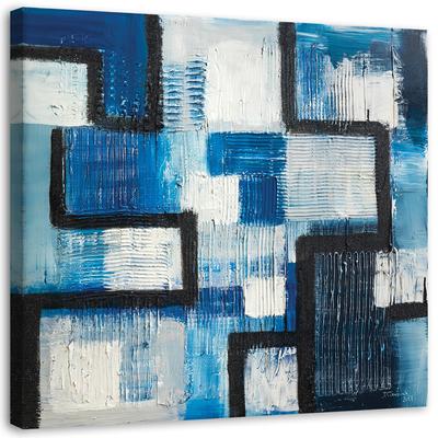 Canvas Print Blue Square Abstraction
