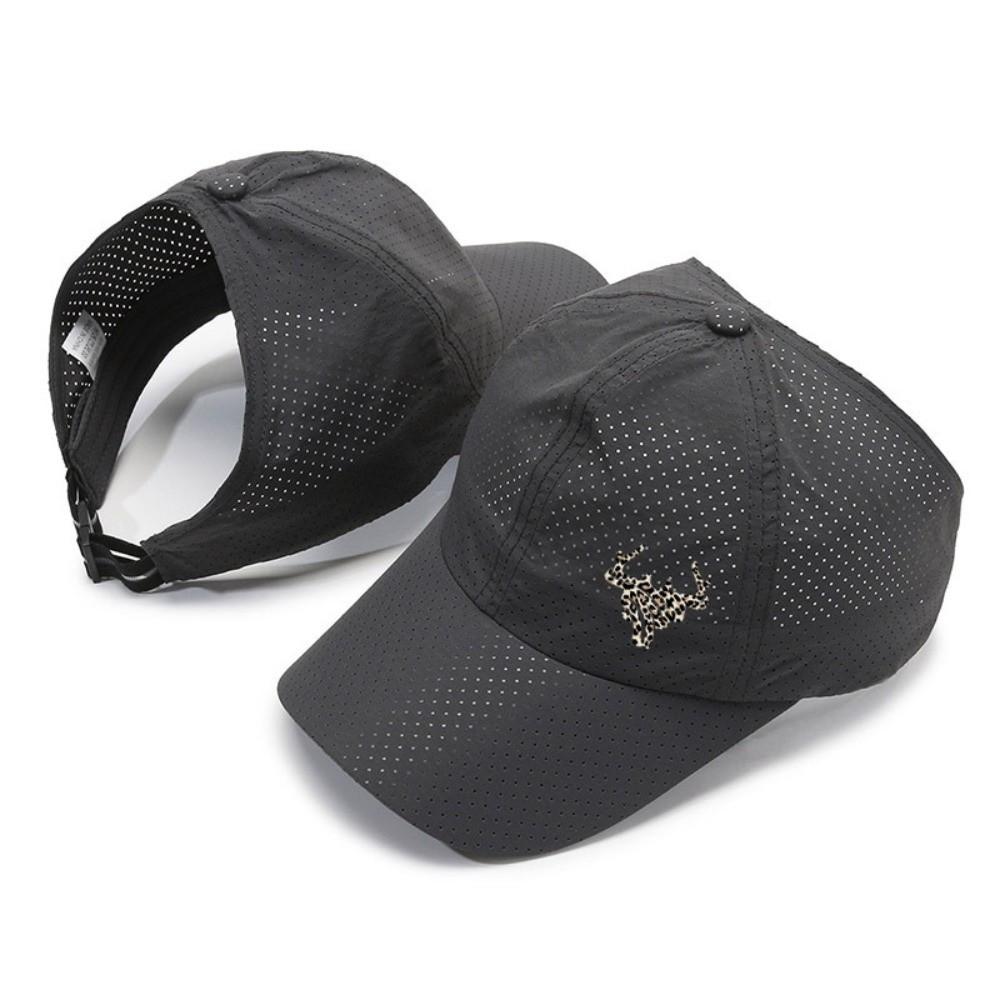 Perforated Holes Ponytail Baseball Cap Hollow Back Outdoor Sports Cap Sun Hat  Golf Sports 1PC