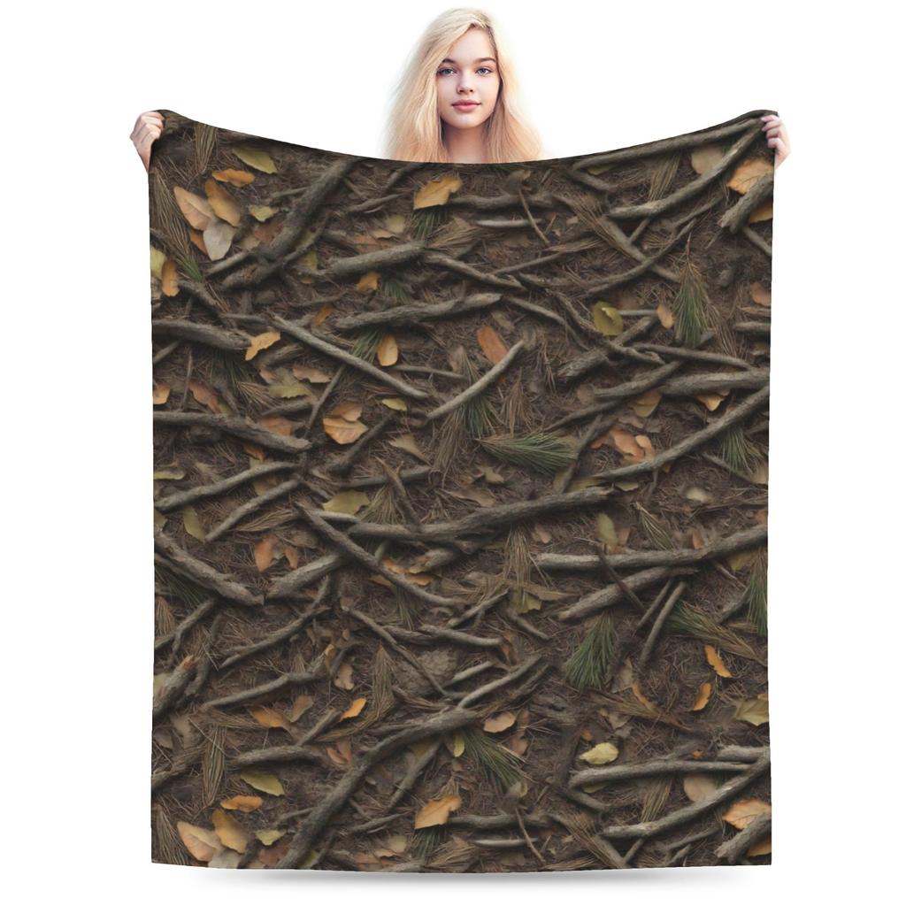 Green And Brown Camo  Blankets Quality Soft  Throw Blanket Spring Kids Adult Home Decor Aesthetic Bedspread