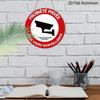 2D Flat 1pc, 8x8 in, No Video Surveillance Sign - Red & White Round Aluminum Metal Plaque with CCTV Camera Icon, Durable Wall Decor for Home, Office