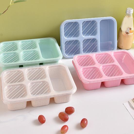 Lunch Box with Lid Five-Compartment Design Convenient Healthy Odorless Food Storage Containers for Snacks And Fruits