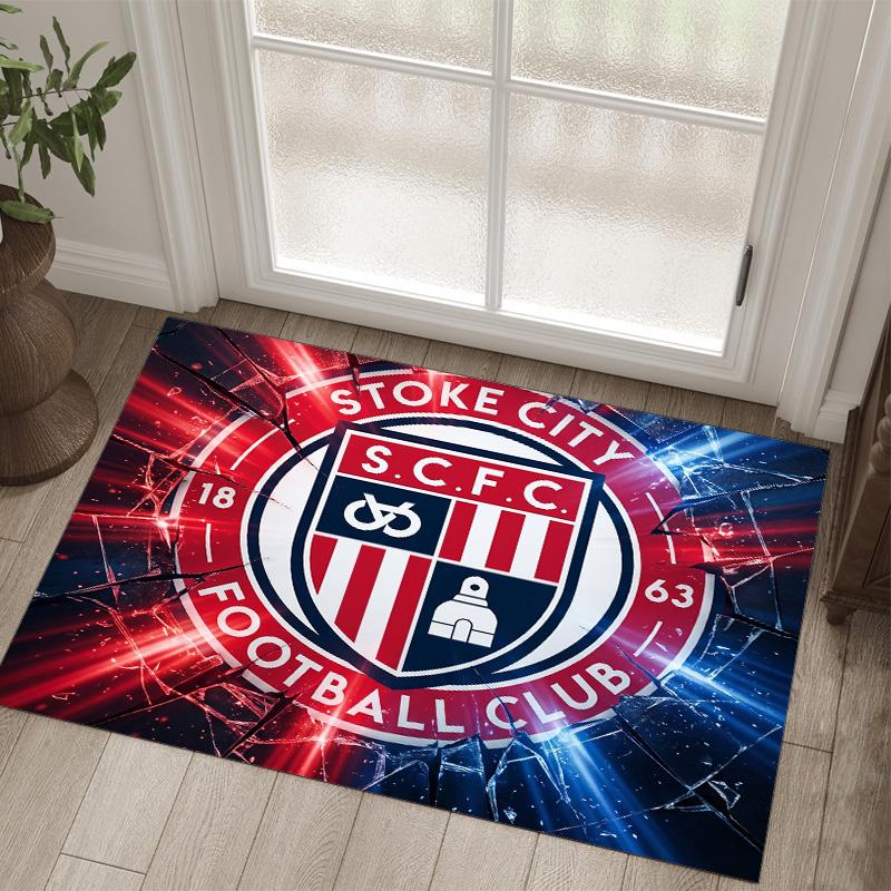 Southampton Football Design Crystal Velvet Carpet Cozy Non?Slip Printed Rug For Bedroom Living Room Entrance
