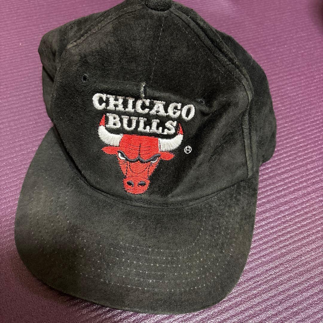 Used Rare Chicago Bulls Suede Cap Hat