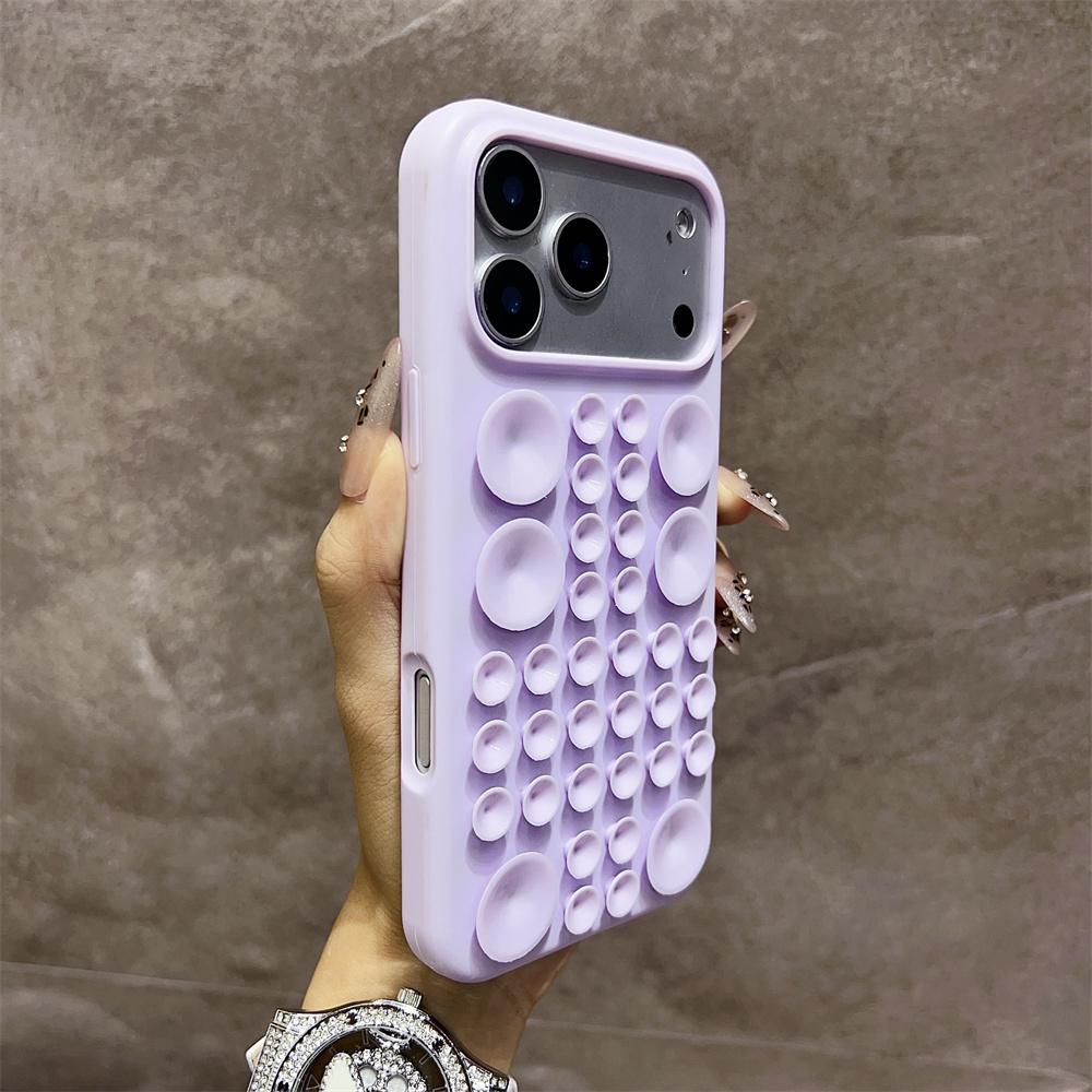 Nárazuvzdorný kruhový silikonový kryt na telefon se sací podložkou pro iPhone 17 Pro Max 16Pro 15 14 Air Silná adsorpce Víceúčelový kryt