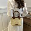Summer Vacation Women's Beach Straw Woven Shoulder Bags Commuter Simple Ladies Small Bucket Handbags Female Travel Crossbody Bag