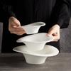 Irregular White Ceramic Bowl Dinner Plate Noodle Bowls Soup Bowl Fruit Plate Salad Bowls Dessert Plate Dish Decorative Tableware