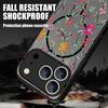 Translucent Matte Magnetic Case For iPhone 17 16 15 Pro 14 13 Pro Max 16e 17e For Magsafe Cartoon Flower Hard PC Phone Cover