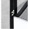 Latest mosquito and insect screen window with side zipper design, self-adhesive and customizable size