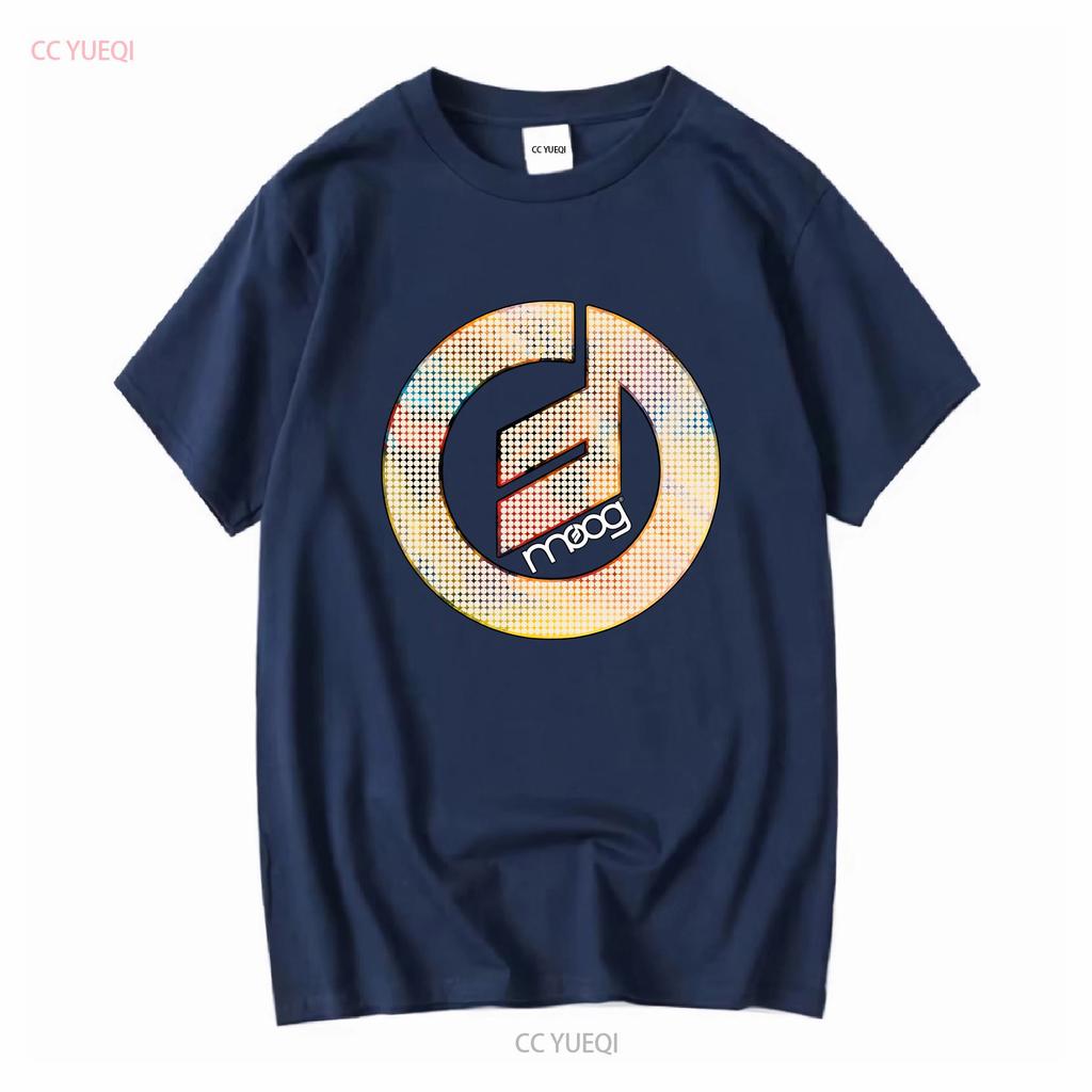 T-shirt da uomo con logo audio sintetizzatore Moog Music divertente taglia americana S-5XL vintage lavata top per l'uso quotidiano leggermente